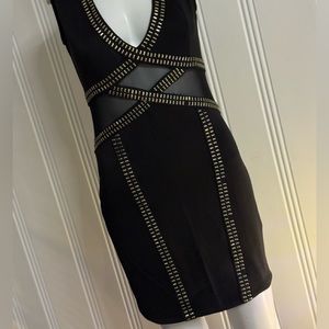Black and Gold Boutique Dress